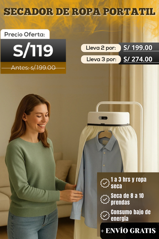 SECADOR DE ROPA PORTATIL
